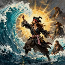 a pirate witch summoning a giant wave by mark arian and art frahm and earl moran and fritz willis