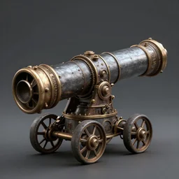 steampunk tesla cannon, 3 d render, octane, ray tracing, ultra high detail, photorealistic, high resolution, 8 k