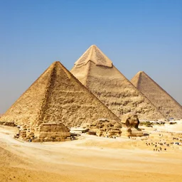 a photo of the pyramids of giza