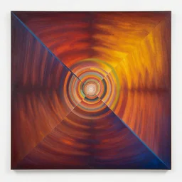 vibrancy! cosmic folding in spacetime by bridget riley, autumnal colours