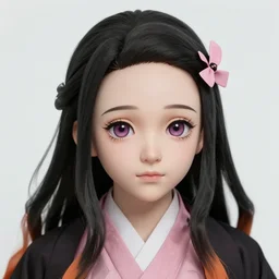 character concept art of a nezuko as cute young female | | cute - fine - face, pretty face, key visual, realistic shaded perfect face, fine details by stanley artgerm lau, wlop, rossdraws, james jean, andrei riabovitchev, marc simonetti, and sakimichan, trending on artstation