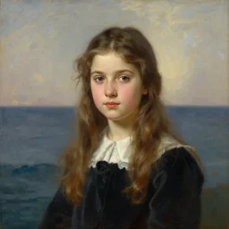 A decent young girl portrait by Ivan Aivazovsky.