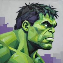 Hulk profile picture by Sachin Teng, asymmetrical, Organic Painting , Matte Painting, meaningful, Powerful, geometric shapes, hard edges, graffiti, street art:2 by Sachin Teng:4