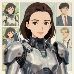 un dia de paz! christina hendricks in futuristic mech armor by iris van herpen, arte koto no ha no niwa, makoto shinkai, moebius, milo manara, hugo pratt, french comic art, semi - realistic anime, portrait, beautiful face, symmetrical face, trending on pixiv, detailed, clean lines, sharp lines, crisp lines, award winning illustration, masterpiece, 4 k