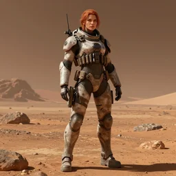tactical military sci-fi female character on the surface of Mars made by Stanley Artgerm Lau, WLOP, Rossdraws, James Jean, Andrei Riabovitchev, Marc Simonetti, Yoshitaka Amano, ArtStation, CGSociety, concept art, cgsociety, octane render, trending on artstation, artstationHD, artstationHQ, unreal engine, 4k, 8k