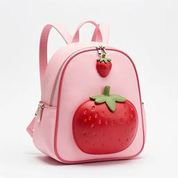 backpack in strawberry shape, product design by hirohiko araki