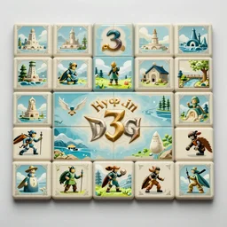 hyrule in d & d 3 d tiles, unreal engine, hdr, photrealism, realistic, detailed, intricate, digital painting, trending on artstation