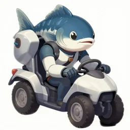 man with a catfish like head driving a mech, illustration concept art, anime key visual, trending pixiv fanbox, by wlop and greg rutkowski and makoto shinkai and studio ghibli and kyoto animation and trigger, colorful