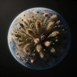 a hyper real image of exoplanet flora on an alien world, rendered in unreal engine.