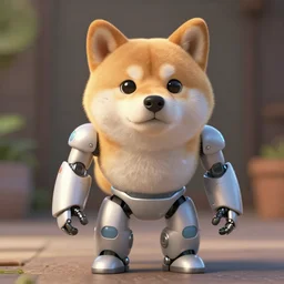 robot shiba inu, ghibli art, high detail, hyper realism, 8 k