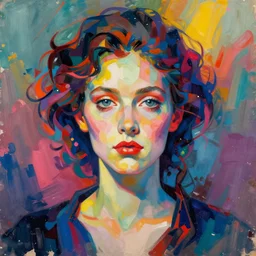 symmetry!! stunning portrait of louise michel!! by victo ngai, kilian eng vibrant colours, dynamic lighting, digital art, winning award masterpiece, fantastically beautiful, illustration, aesthetically inspired by beksinski and dan mumford, trending on artstation, art by greg rutkowski, 8 k