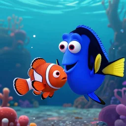 dory eating nemo