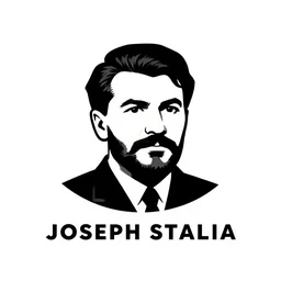 minimalist logo icon for soviet leader joseph stalin, victo ngai, kilian eng, lois van baarle, behance, beeple, artstation