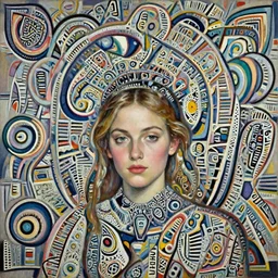 painting of a gorgeous young woman in the style of Helene Knoop, realistic, sharp focus, 8k high definition, insanely detailed, intricate, elegant, art by Helene Knoop and Willem de Kooning