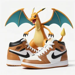 A pair of sneakers inspired by In the pokemon zapdos