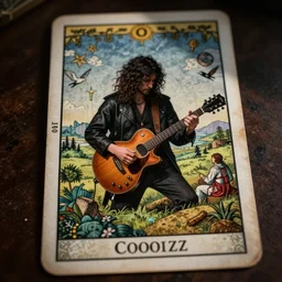 The shoegaze guitarist, 1600s tarot card