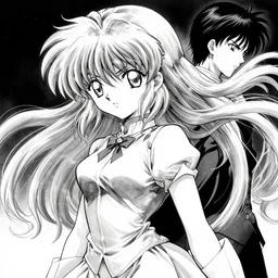 sakura kinomoto, mysterious x, tsubasa chronicles, manga, clamp style, black and white, riichi ueshiba