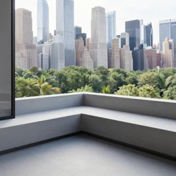 artistic cool balcony overlooking central park from sky scraper building