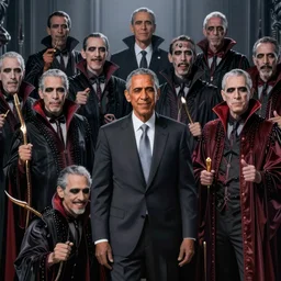 1000 vampire Obama clones ; render by Beeple, 4K