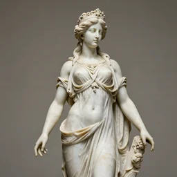 pippi as a Greek goddess statue