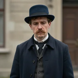 thirty years old lee evans ( no mustache ) as a ( ( sad ) ), ( ( whimsical ) ) 1 9 th century eastern european postman. detailed soft focus interesting lights, portrait by nancy ekholm burkert