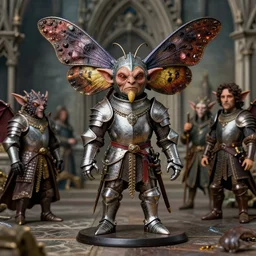 medieval giger portrait of tin toy goblin moth dragons wearing armour in victorian london, nicoletta ceccoli, mark ryden, lostfish, hyung tae, frank frazetta, depth of field, detailed and intricate gothic environment, 8 k resolution, hyperrealistic, octane render