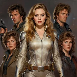 young Elizabeth Olsen   as a ruggedly beautiful retro SCI-FI space heroine 1985 , intricate, elegant, highly detailed, centered, digital painting, artstation, concept art, smooth, sharp focus, illustration, art by artgerm and donato giancola and Joseph Christian Leyendecker, Ross Tran, WLOP