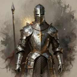 storybook sketch of a knight of nightmares, high detail