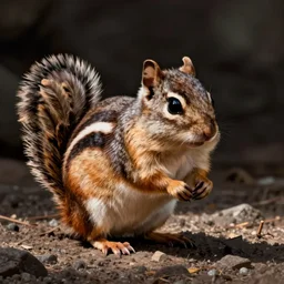 A chipmunk with feathers. Detailed digital matte painting in the style of simon stalenhag