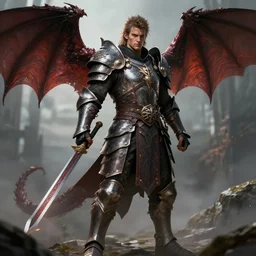 a ruthless handsome man paladin, 8 k, full body fighting hyperrealistic, dragon slayer, hyperdetailed, high fantasy portrait by laura sava