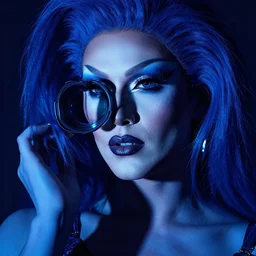 ( ( ( zeiss lens ) ) ) photograph by wolfgang tillmans ( ( ( drag queen portrait ) ) ) ) ) chiaroscuro intricate composition ( ( ( ( ( ( ( ( blue ) ) ) ) ) ) ) ) insanely quality highly detailed ( ( ( skin ) ) ) texture ( ( dynamic shadows ) )