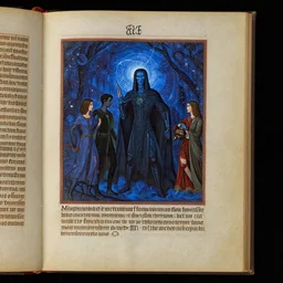 illuminated manuscript of the story of the Matrix