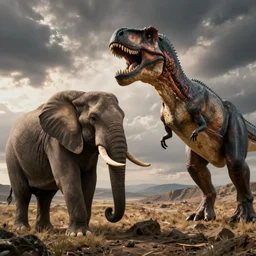 elephant and tyrannosaurus rex!!! hybrid!!!!!!!!!