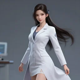 beautiful scientist girl, slim, graceful, digital art, photorealism, character design, hd, 4k,