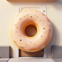 a donut in the shape of a door