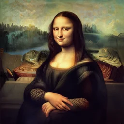 atey ghailan in the style of the monalisa by alex ross by moebius