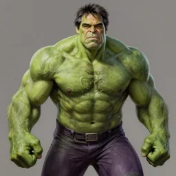 Jim Carrey is The Hulk, Digital painting, hyperdetailed