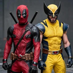 photorealistic hybrid between deadpool and wolverine