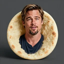 brad pitt inside a pita, pita with brad pitt