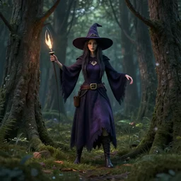 witch in the woods, 3d render