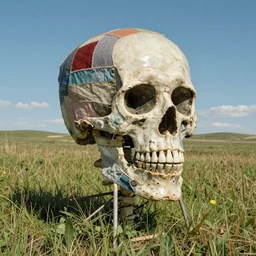 patchwork skeleton. prairie. hopper