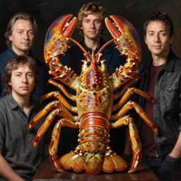 zoological portrait of an anthropomorphic lobster by kuldar leement and ruan jia and brad rigney and micha karcz and brad rigney