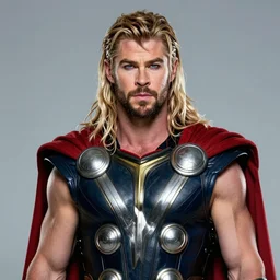 chris hemsworth as thor with drag queen makeup, digital art, amazing detail