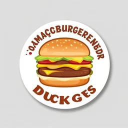 logo of macburger and ducks fries restaurant