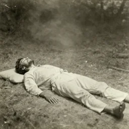 old photo, a man's soul leaving his body