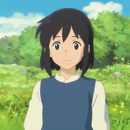 a portrait of a character in a scenic environment by ufotable