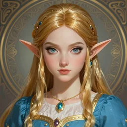 perfectly detailed princess zelda!! blessed by nature with ever - increasing physical mental perfection, symmetrical! intricate, sensual features, highly detailed, biblical divine holy perfection!! digital painting, artstation, concept art, smooth, sharp focus, illustration, art by artgerm and greg rutkowski and alphonse mucha
