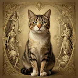 low angle shot of a cat by clive barker, intricate, elegant, highly detailed, centered, digital painting, artstation, concept art, smooth, sharp focus, illustration, artgerm, Tomasz Alen Kopera, Peter Mohrbacher donato giancola, Joseph Christian Leyendecker, WLOP, Boris Vallejo.