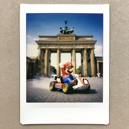 polaroid photo of the mario kart championship in berlim, 1 9 3 9, award winning photo