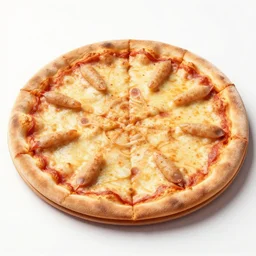 Matte painting of a pizza with fingernail topping